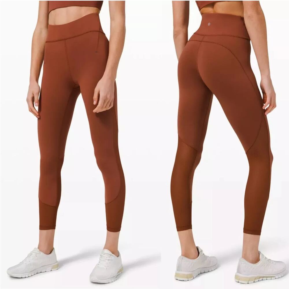 Lululemon terracota High Rise 25” Leggings Athletic Yoga Pants Womens Size 4